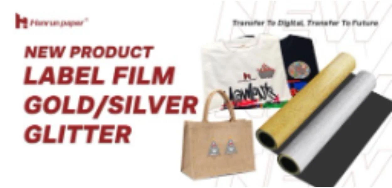 DTF UV | Pellicola per etichette con glitter oro argento per tessuti