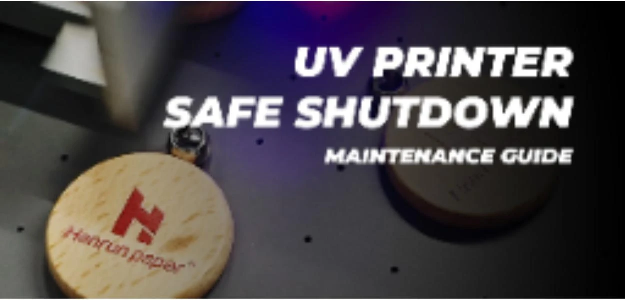 Guida alla manutenzione per l'arresto sicuro della stampante UV